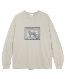 SHEEPDOG STAMP LS TEE BEIGE(MG2CFMT569A)