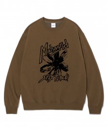 FLOWER PRINT SWEATSHIRT BROWN(MG2CFMM445A)