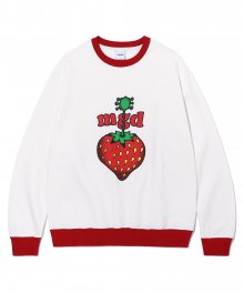 MGD STRAWBERRY SWEATSHIRT WHITE(MG2CFMM452A)