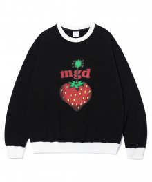 MGD STRAWBERRY SWEATSHIRT BLACK(MG2CFMM452A)