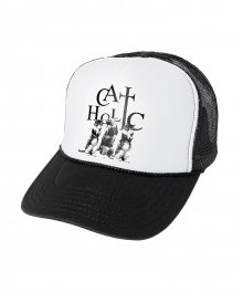 CAT HOLIC Trucker Cap (WHITE)