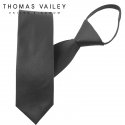 토마스 베일리(THOMAS VAILEY) 자동/지퍼넥타이-에스프레소 블랙 7cm