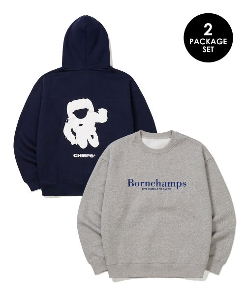 본챔스(BORN CHAMPS) 아폴로 후드 & 세리프 맨투맨 패키지 - 사이즈 & 후기 | 무신사 본챔스(BORN CHAMPS)  아폴로 후드 & 세리프 맨투맨... 