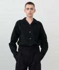 다트 포인트 오픈칼라 셔츠 BLACK