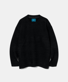 Mix jacquard Knit Longsleeve K10 Matte Black