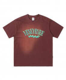 Washed Arch Tee Burgundy