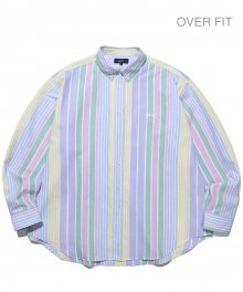 [ONEMILE WEAR] OXFORD SMALL ARCH BIG SHIRT CANDY STRIPE