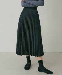 FAL PLEATS LONG SKIRT BLACK