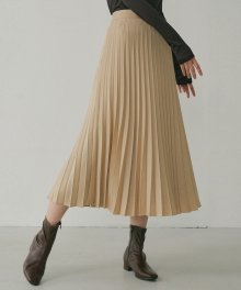 FAL PLEATS LONG SKIRT GOLD