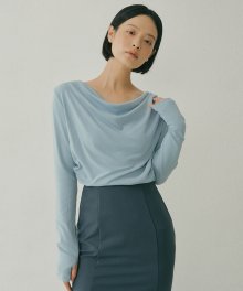 FAL DRAPE LINE T-SHIRTS SKY BLUE