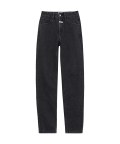 W SLIM STRAIGHT DENIM PANTS black