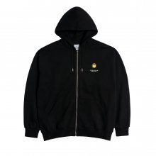 ACME DE LA VIE X Smiley® BIKER SMILEY WAPPEN HOODIE ZIP UP BLACK