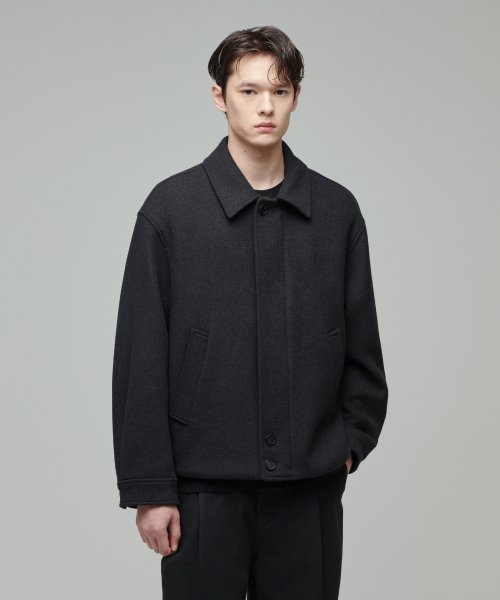 Оверсайз куртка-блузон из кашемира Charcoal Grey