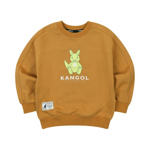 캉골키즈(KANGOL KIDS) 캥거루 토이 로고 스웨트셔츠 OC 0011 베이지/AOCCRT00110BE - 사이즈 & 후기 | 무신사