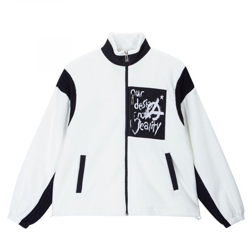 OY】DIRTY PAINTING KNIT FLEECE JACKET-