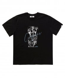 크로키 바디 석고상 오버핏 티셔츠 블랙
