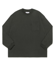 MOCK NECK T CHARCOAL