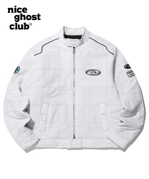 ジャケット [NICEGHOSTCLUB]SHINING LOGO RACING JACKET_BLACK(NG2CFUB933 SHINING LOGO RACING JACKET_BLACK(NG2CFUB933A) - 감도 깊은