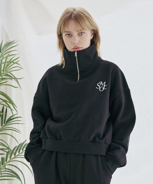 Свитшот с полумолнией (Black)