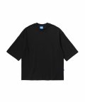 오버핏 크롭 슬리브 티셔츠[BLACK](UY5ST23_39)
