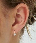티오유(TOU) TS058 [Silver925] Mini pearl one touch earrings