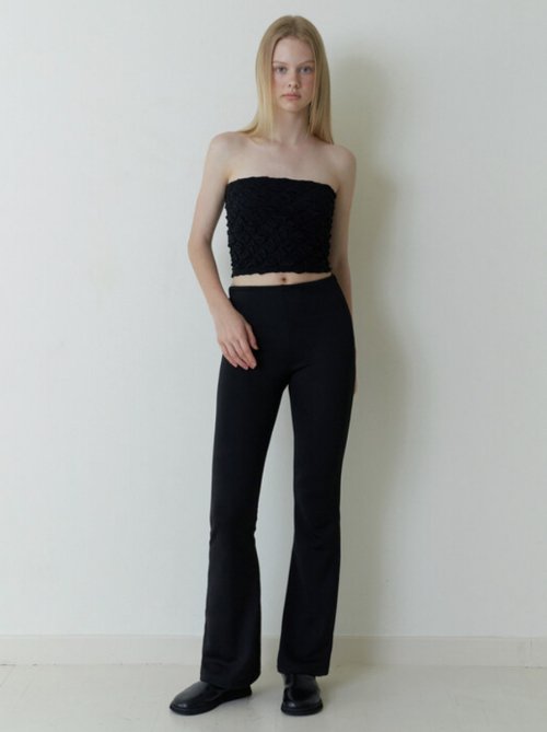 slim boots cut banding pants