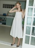 카인더베이비(KINDABABY) romantic shirring sleeveless dress - white