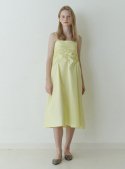 카인더베이비(KINDABABY) romantic shirring sleeveless dress - lemon yellow