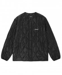 BASIC LOGO QUILTED JACKET BLACK(MG2CWMB907A)