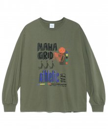 BASKETBALL ATHLETIC LS TEE OLIVE(MG2CFMT561A)