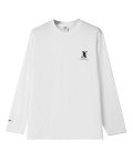 AV LOGO BASIC LONG SLEEVE T-SHIRT WHITE