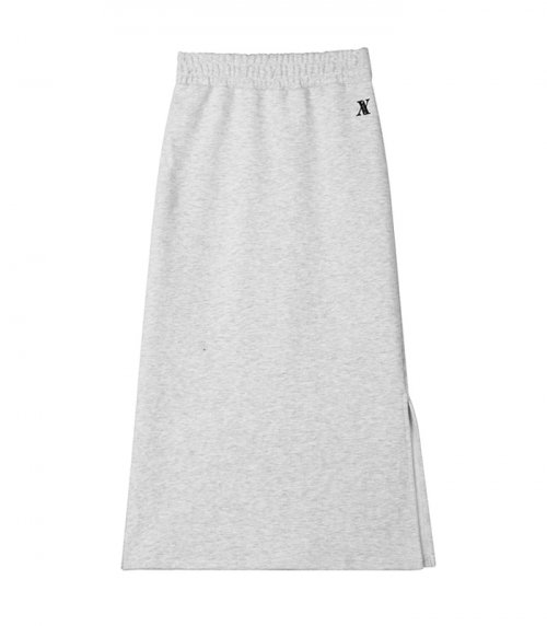 어반드레스(AVANDRESS) AV LONG SLIT BANDING SKIRT WHITE MELANGE - 35,750 | 무신사 스토어 어반드레스(Avandress) Av Long Slit Banding Skirt White Melange - 35,750 | 무신사 스토어