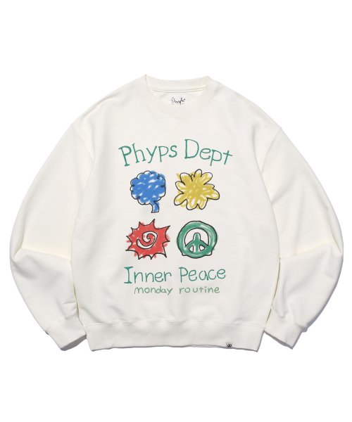 MUSINSA | PHYPS PHYPS® CRAYON EMOJI CREWNECK IVORY