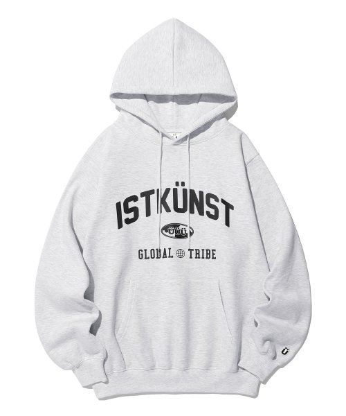 이스트쿤스트(IST KUNST) UUU 아치 오발 로고 후디 라이트그레이(IK2CFMM415A) - 63,200 | 무신사 스토어