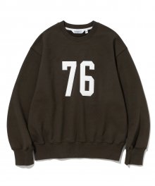 vtg 76 patch sweatshirts brown