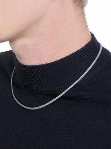BB08 [Sviler925] Woven chain back tooth Necklace