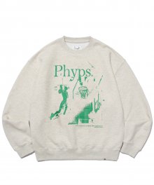 BASKETBALL DUNK SHOT CREWNECK OATMEAL