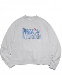 BASKETBALL SHOT RAGLAN CREWNECK GRAY