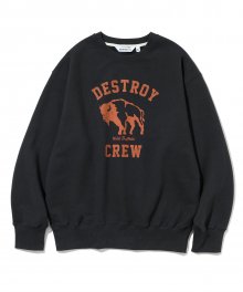 destroy buffalo sweatshirts charcoal