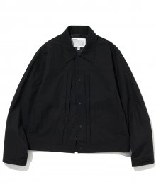 nylon trucker jacket black