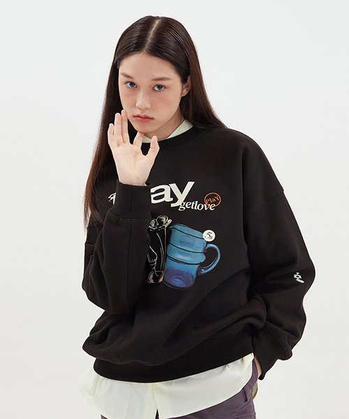 Black store graphic sweatshirt