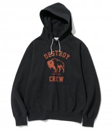 destroy buffalo hoodie charcoal
