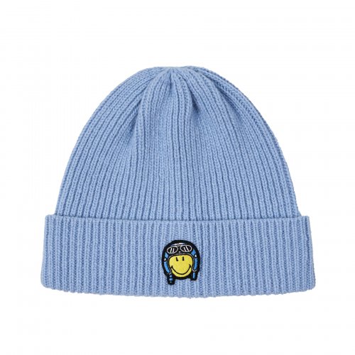 MUSINSA acme de la vie ACME DE LA VIE X Smiley BIKER SMILEY WAPPEN BEANIE SKYBLUE