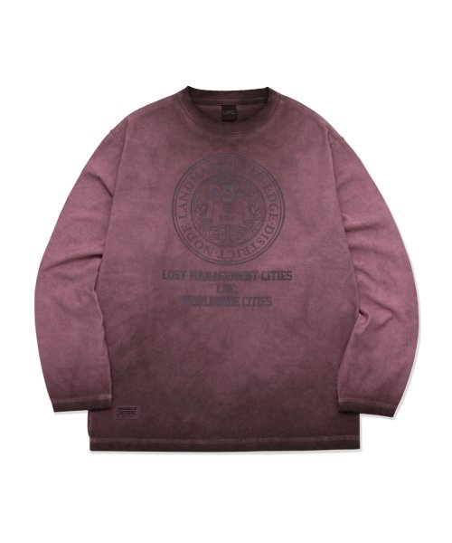 [ LMC ]★LMC OVERDYED UNIV LONG SLV TEE 엘엠씨(LMC) LMC OVERDYED UNIV LONG SLV TEE dark purple