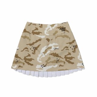 말본 골프(MALBON GOLF) Desert 카모 플리츠 스커트 BEIGE 상품 이미지