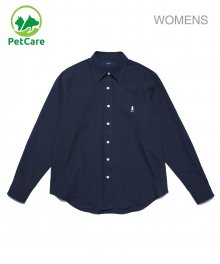 WOMENS HERITAGE OXFORD CLASSIC FIT DRESS SHIRT NAVY