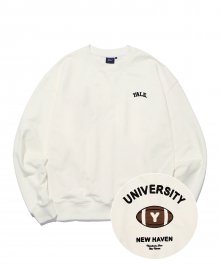 IVY LEAGUE RUGBY CREWNECK IVORY
