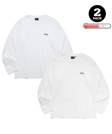 [ONEMILE WEAR] WARM UP 2PACK SMALL ARCH LS WHITE/IVORY