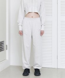 C LOGO EMBROIDERY SWEATPANTS_OATMEAL