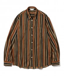22fw stripe shirts brown